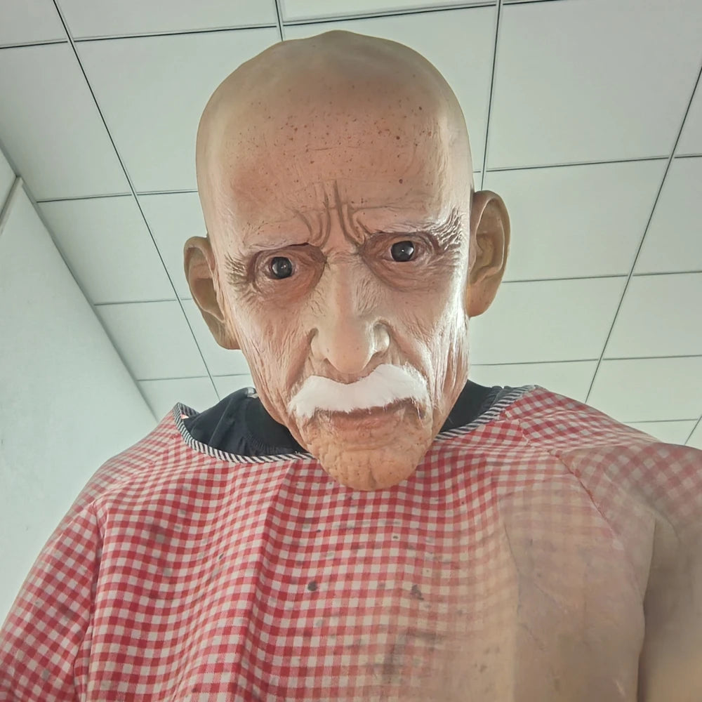 Realistic Old Man Latex Mask - Halloween Costume Party Prop - ZOOMNSTORE