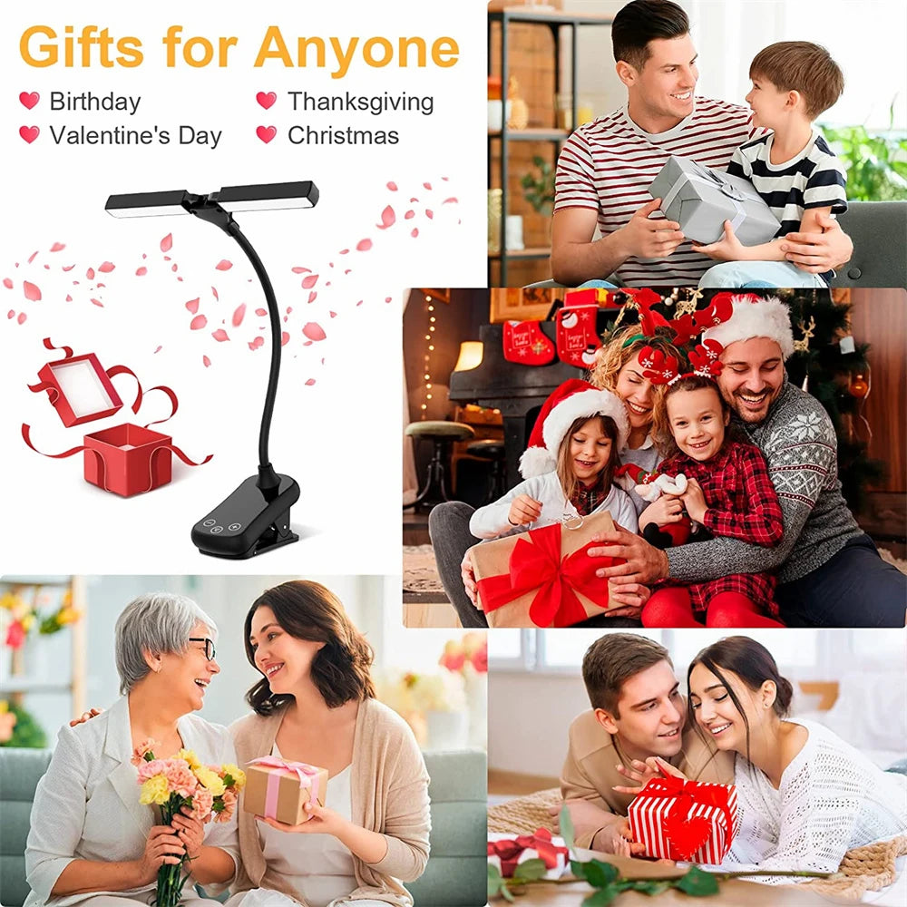 Rechargeable Book Light - Adjustable Clip-On Reading Lamp With Warm LED Light - ZOOMNSTORE