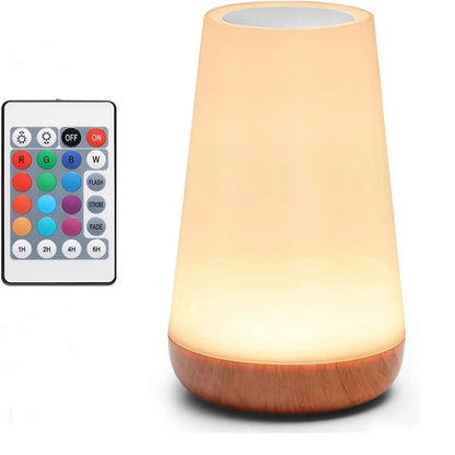 Portable USB Rechargeable Dimmable Touch Lamp - RGB Night Light for Kids and Bedroom - ZOOMNSTORE