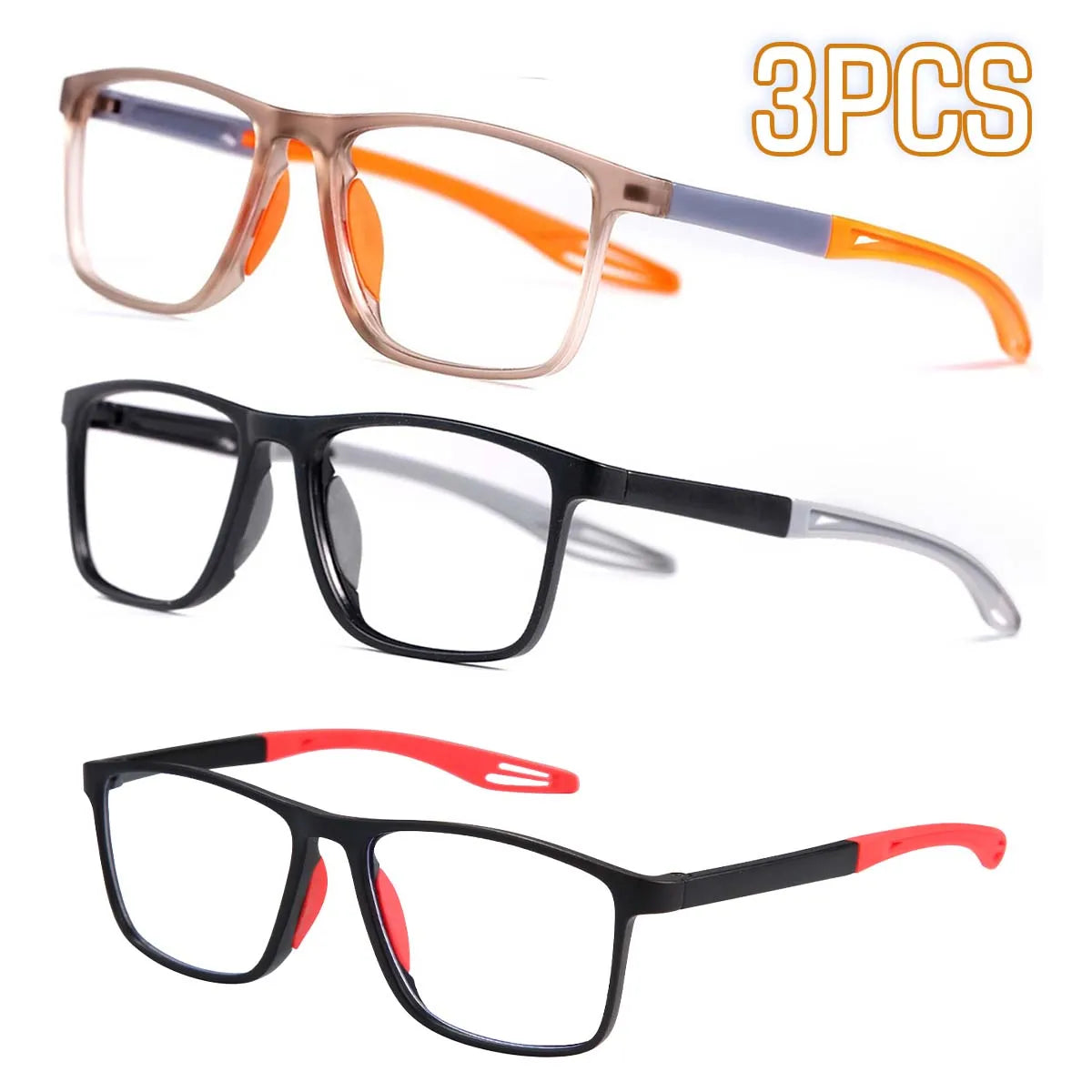 Rectangle Reading Glasses – Sport Non Slip Presbyopia Eyewear for Middle Aged Men & Women - ZOOMNSTORE