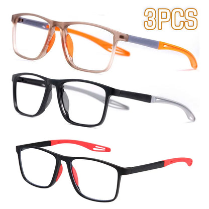 Rectangle Reading Glasses – Sport Non Slip Presbyopia Eyewear for Middle Aged Men & Women - ZOOMNSTORE