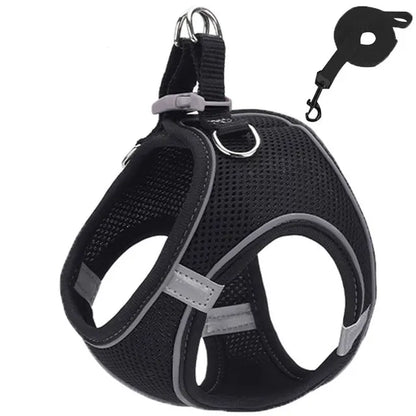 Reflective Cat Harness and Leash Set - Adjustable Pet Harness for Cats and Small Dogs - ZOOMNSTORE