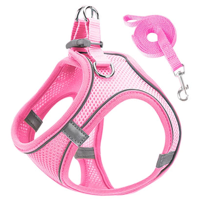 Reflective Cat Harness and Leash Set - Adjustable Pet Harness for Cats and Small Dogs - ZOOMNSTORE