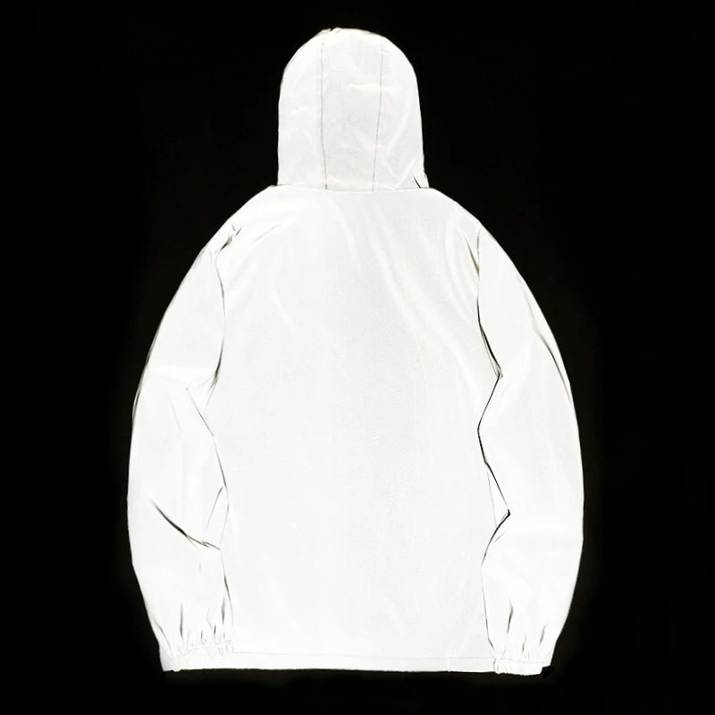 Reflective Windbreaker Jacket - Men's Waterproof Zipper Coat | Outdoor Casual Double Fabric - ZOOMNSTORE