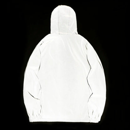 Reflective Windbreaker Jacket - Men's Waterproof Zipper Coat | Outdoor Casual Double Fabric - ZOOMNSTORE