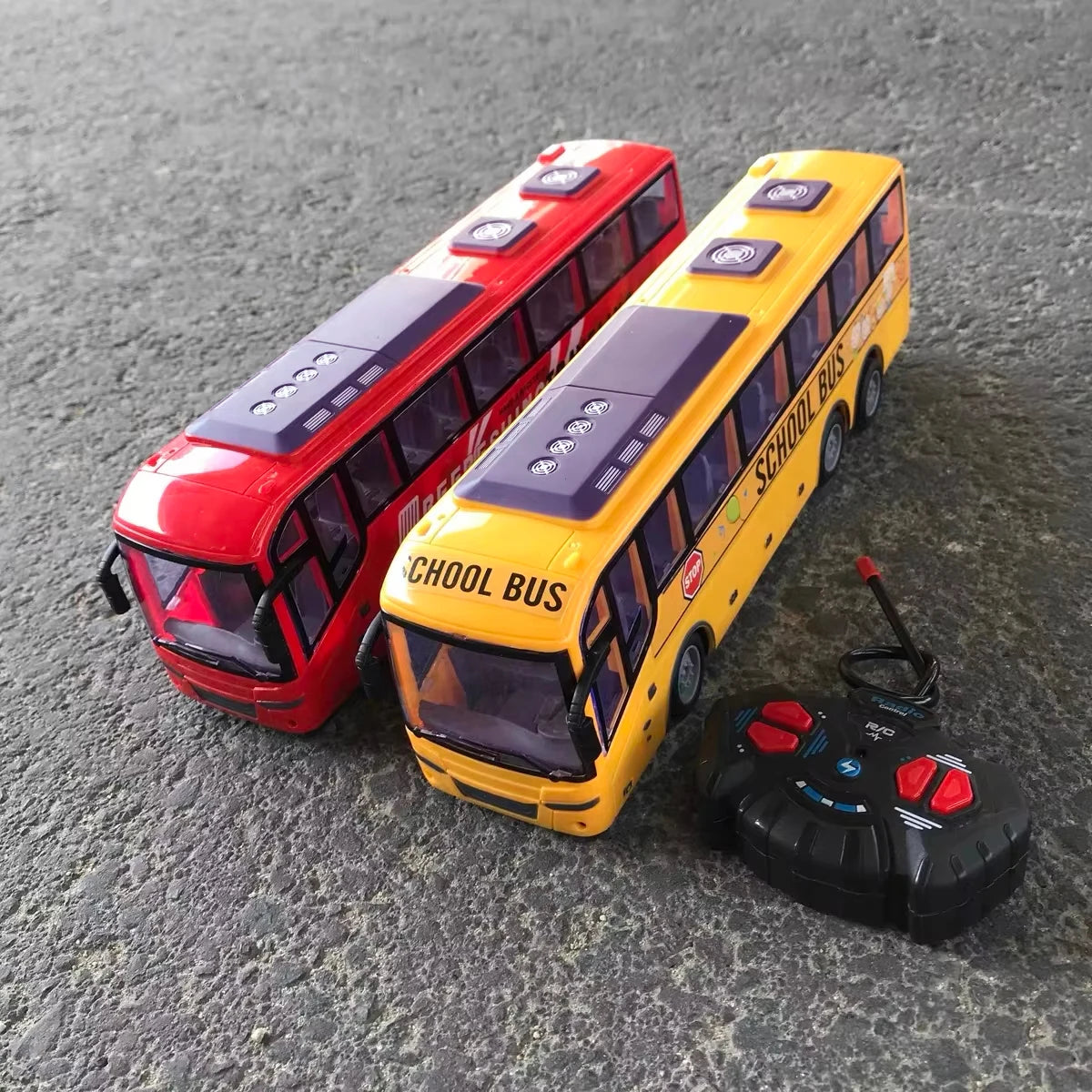 Remote Control Tour Bus - Electric School City Model with Lights for Kids - ZOOMNSTORE