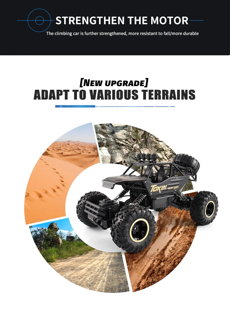 Oike 4WD RC Off-Road Climbing Car - Remote Control All Terrain Truck for Kids  Adults - ZOOMNSTORE