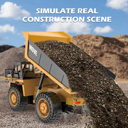 RC Excavator Dump Truck - Alloy Construction Vehicle Toy for Kids - ZOOMNSTORE
