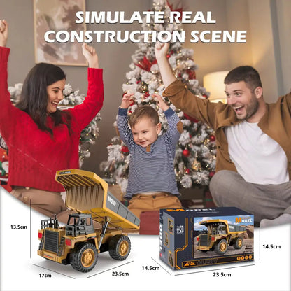 RC Excavator Dump Truck - Alloy Construction Vehicle Toy for Kids - ZOOMNSTORE