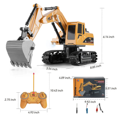 RC Excavator Dump Truck - Alloy Construction Vehicle Toy for Kids - ZOOMNSTORE