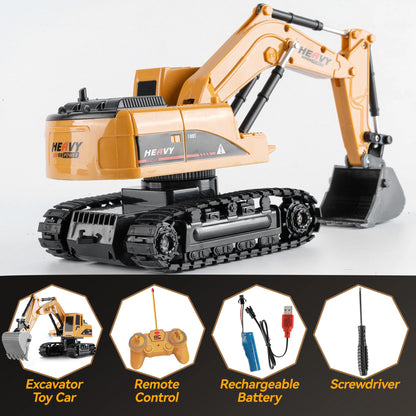 RC Excavator Dump Truck - Alloy Construction Vehicle Toy for Kids - ZOOMNSTORE