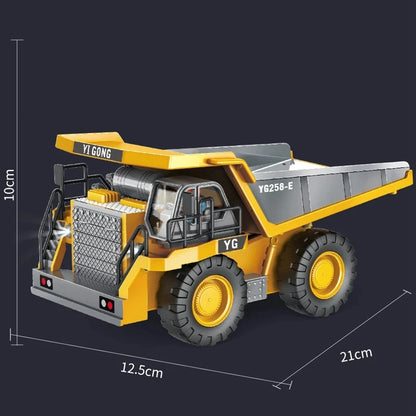 Remote Control Excavator Dump Truck - RC Alloy Plastic Construction Toy for Kids - ZOOMNSTORE