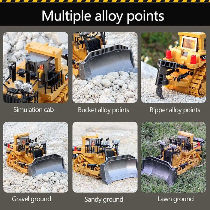 Remote Control Excavator Dump Truck - RC Alloy Plastic Construction Toy for Kids - ZOOMNSTORE