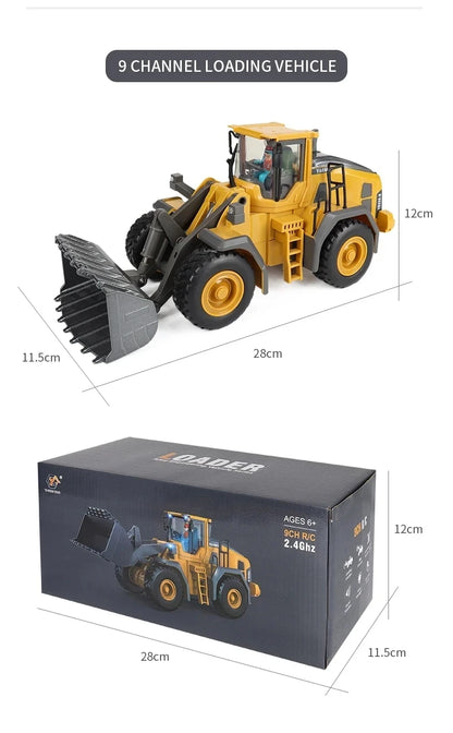 Remote Control Excavator Dump Truck - RC Alloy Plastic Construction Toy for Kids - ZOOMNSTORE