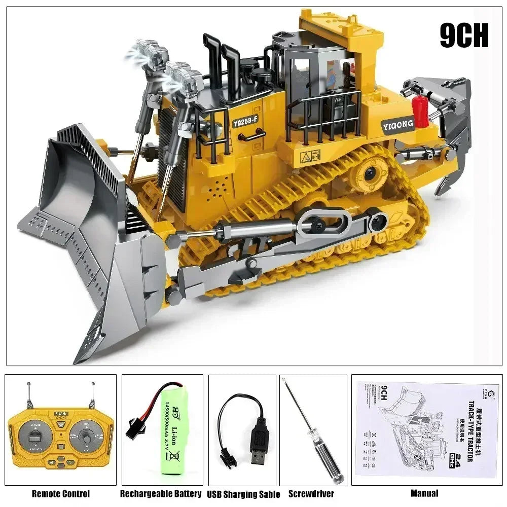 Remote Control Excavator Dump Truck - RC Alloy Plastic Construction Toy for Kids - ZOOMNSTORE