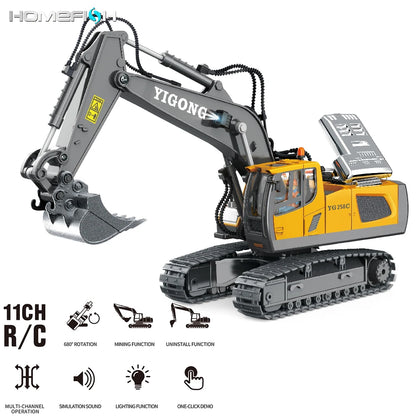 Remote Control Excavator  Dump Truck Set - RC Construction Toys for Kids - ZOOMNSTORE