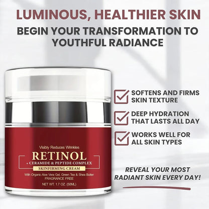 Retinol Anti-Aging Cream - Firming Moisturizer for Fine Lines and Skin Repair - ZOOMNSTORE