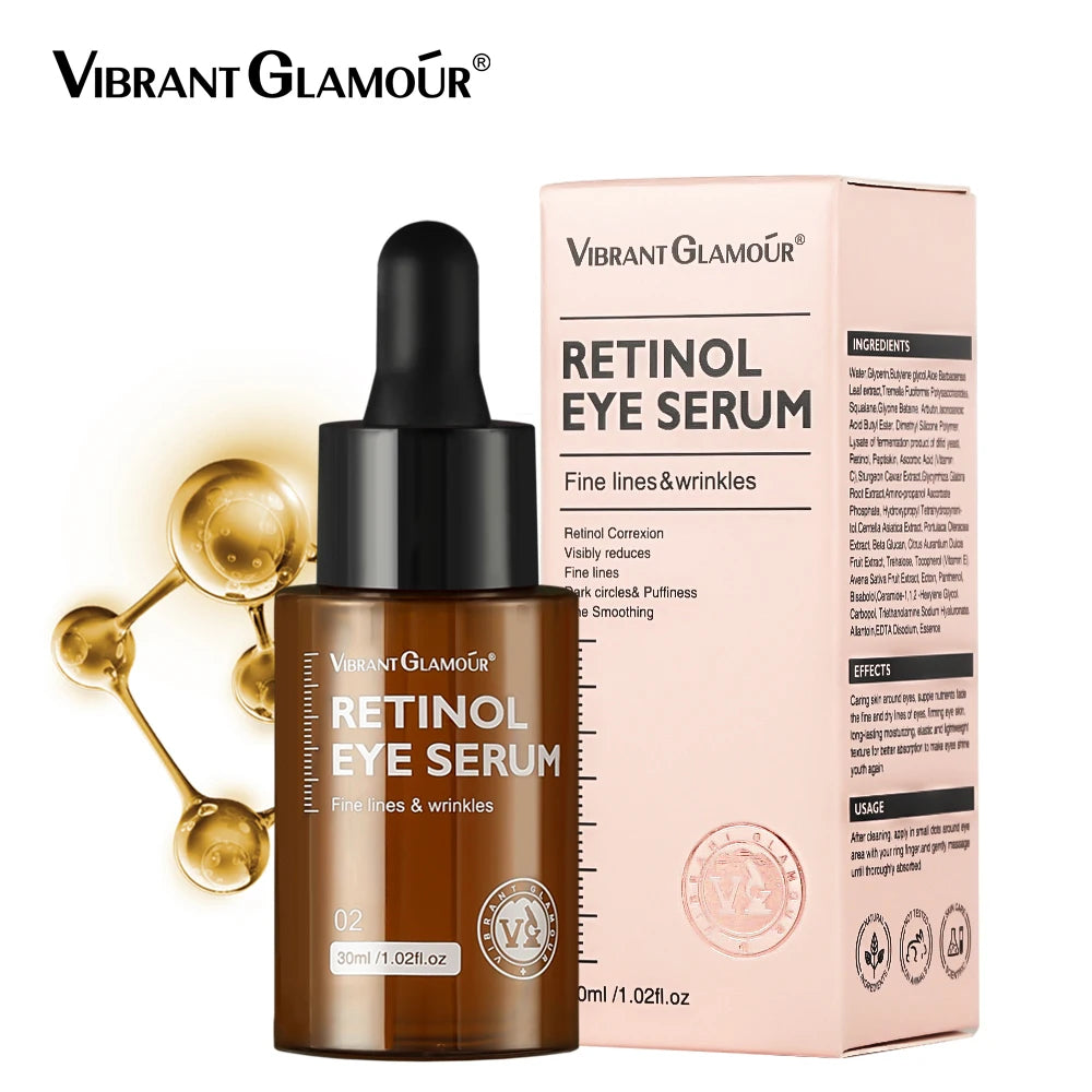 Retinol Eye Serum - Anti-Wrinkle Dark Circle Remover  Brightening Moisturizer - ZOOMNSTORE