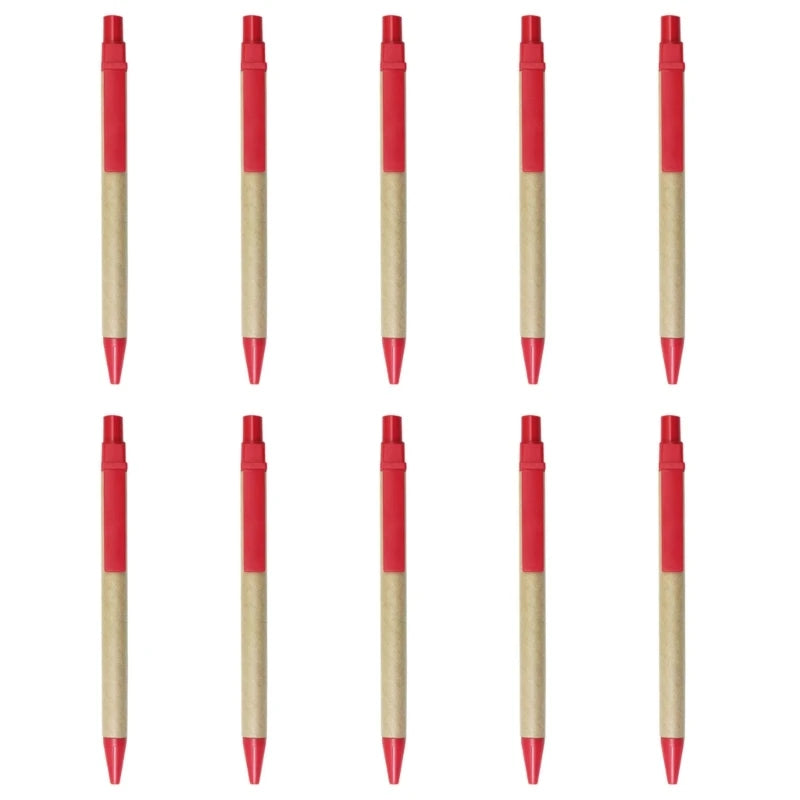 Retractable Ballpoint Pens - Blue Refillable Writing Pens 10 Pack - ZOOMNSTORE