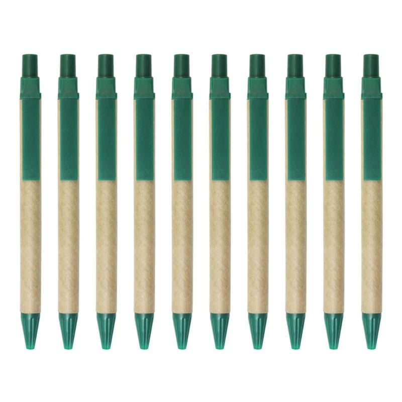 Retractable Ballpoint Pens - Blue Refillable Writing Pens 10 Pack - ZOOMNSTORE