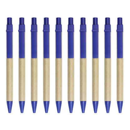 Retractable Ballpoint Pens - Blue Refillable Writing Pens 10 Pack - ZOOMNSTORE