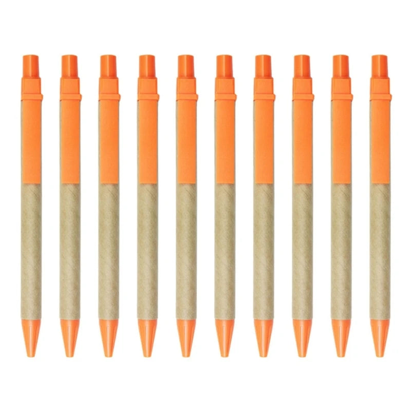 Retractable Ballpoint Pens - Blue Refillable Writing Pens 10 Pack - ZOOMNSTORE