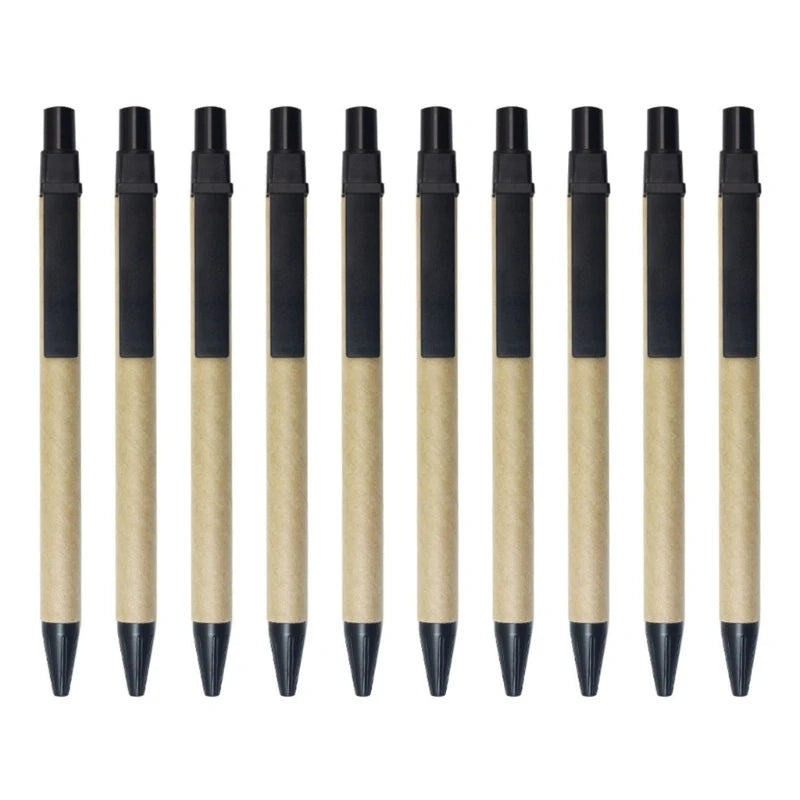 Retractable Ballpoint Pens - Blue Refillable Writing Pens 10 Pack - ZOOMNSTORE