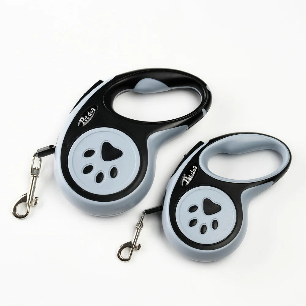 Automatic Retractable Dog Leash - Telescopic Bone Paw Print Design - ZOOMNSTORE