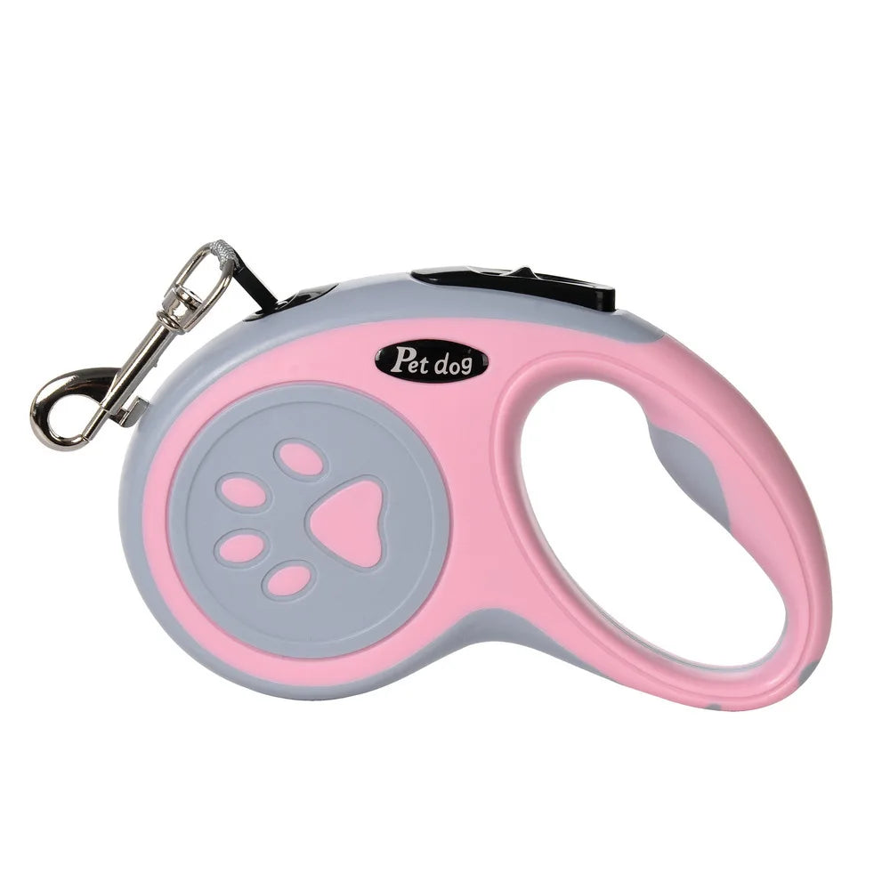 Automatic Retractable Dog Leash - Telescopic Bone Paw Print Design - ZOOMNSTORE