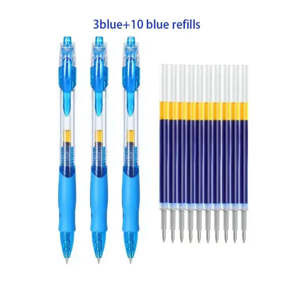 13/30pcs Retractable Gel Pens Set Black/Red/Blue Ink Ballpoint for Writing Refills Office Accessories School Supplies Stationery - ZOOMNSTORE