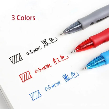 13/30pcs Retractable Gel Pens Set Black/Red/Blue Ink Ballpoint for Writing Refills Office Accessories School Supplies Stationery - ZOOMNSTORE