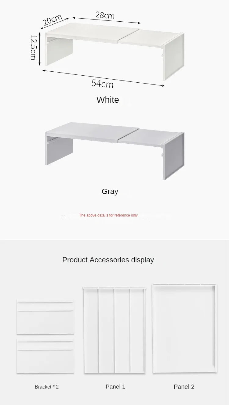 Retractable Kitchen Shelf - Expandable Storage Rack | Adjustable Spice Rack & Durable ABS Organizer - ZOOMNSTORE
