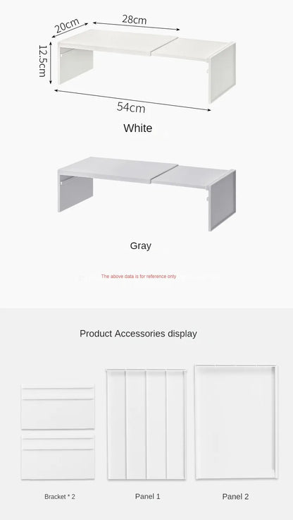 Retractable Kitchen Shelf - Expandable Storage Rack | Adjustable Spice Rack & Durable ABS Organizer - ZOOMNSTORE