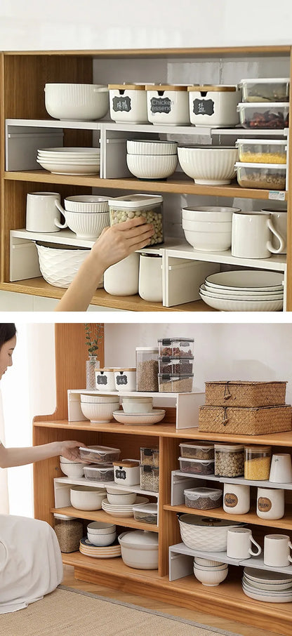 Retractable Kitchen Shelf - Expandable Storage Rack | Adjustable Spice Rack & Durable ABS Organizer - ZOOMNSTORE