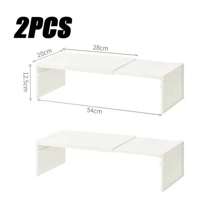 Retractable Kitchen Shelf - Expandable Storage Rack | Adjustable Spice Rack & Durable ABS Organizer - ZOOMNSTORE