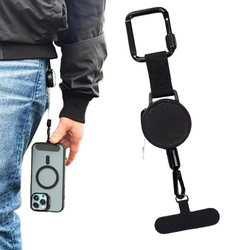 Retractable Phone Tether – Anti-Theft Phone Holder With Belt Clip | Adjustable Outdoor Safety Lanyard - ZOOMNSTORE