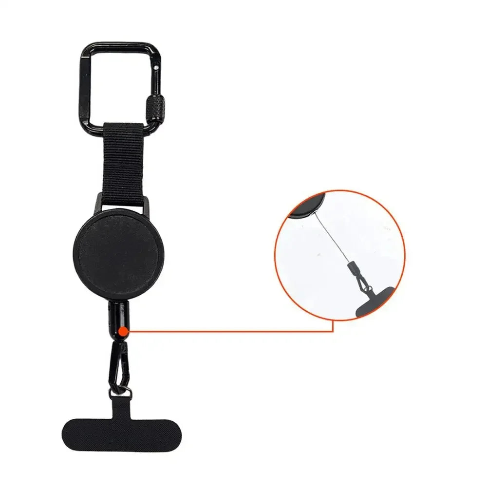 Retractable Phone Tether – Anti-Theft Phone Holder With Belt Clip | Adjustable Outdoor Safety Lanyard - ZOOMNSTORE