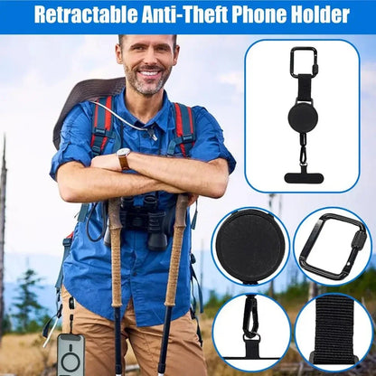 Retractable Phone Tether – Anti-Theft Phone Holder With Belt Clip | Adjustable Outdoor Safety Lanyard - ZOOMNSTORE