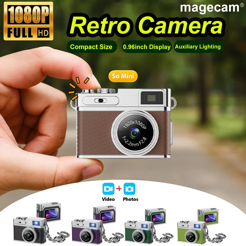 Retro Digital Camera - 1080P HD Mini Video Recorder with LED Fill Light & IPS Screen - ZOOMNSTORE