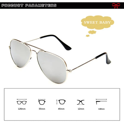 Retro Kids Sunglasses - UV400 Designer Luxury Shades for Boys  Girls - ZOOMNSTORE