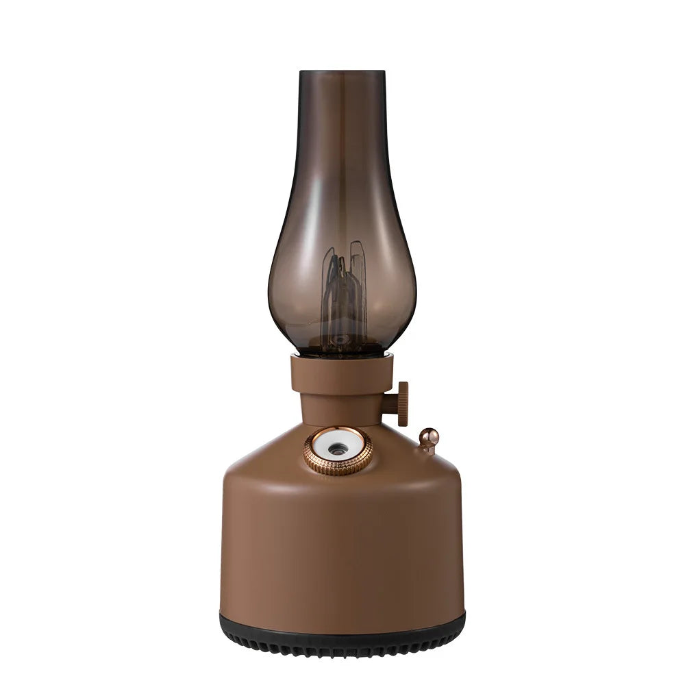 Retro Lamp Humidifier - Wireless Aroma Diffuser with Cool Mist, 7 Color Lights & Rechargeable Battery - ZOOMNSTORE