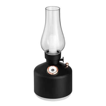 Retro Lamp Humidifier - Wireless Aroma Diffuser with Cool Mist, 7 Color Lights & Rechargeable Battery - ZOOMNSTORE