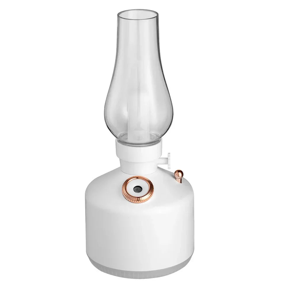 Retro Lamp Humidifier - Wireless Aroma Diffuser with Cool Mist, 7 Color Lights & Rechargeable Battery - ZOOMNSTORE