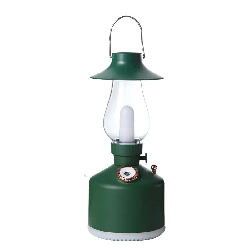 Retro Lamp Humidifier - Wireless Aroma Diffuser with Cool Mist, 7 Color Lights & Rechargeable Battery - ZOOMNSTORE