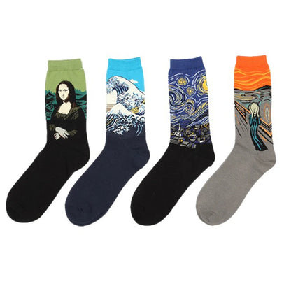 Van Gogh Art Socks - Retro Couple Socks for AutumnWinter - ZOOMNSTORE
