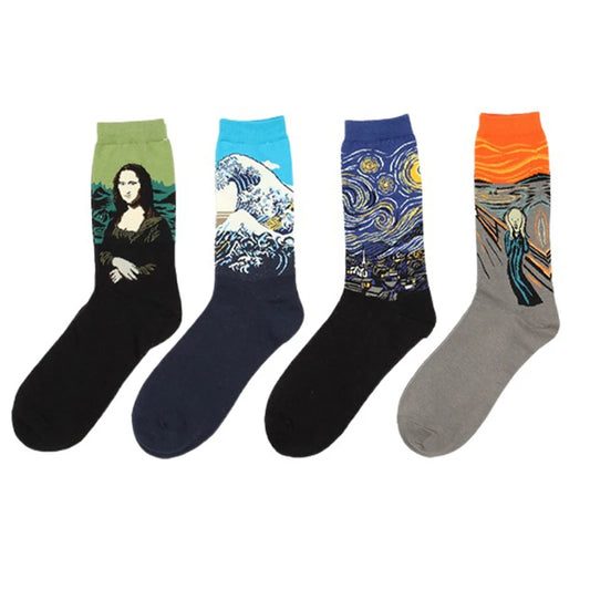 Van Gogh Art Socks - Retro Couple Socks for AutumnWinter - ZOOMNSTORE