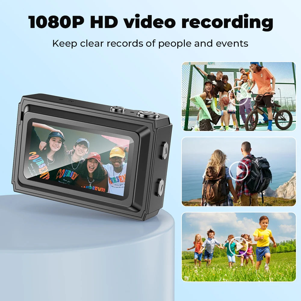 Retro Mini Camera - 1080P HD Portable Video Recorder with Screen, CMOS Sensor, Keychain - ZOOMNSTORE