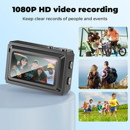 Retro Mini Camera - 1080P HD Portable Video Recorder with Screen, CMOS Sensor, Keychain - ZOOMNSTORE