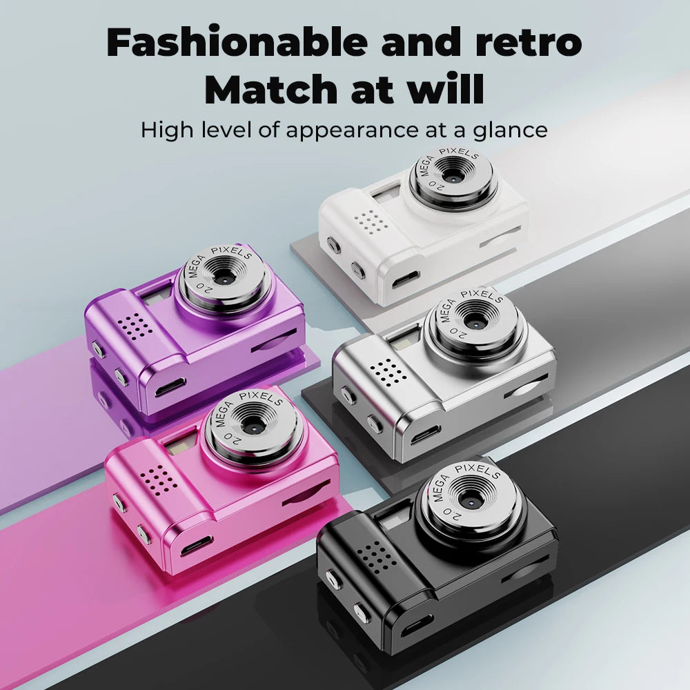 Retro Mini Camera - 1080P HD Portable Video Recorder with Screen, CMOS Sensor, Keychain - ZOOMNSTORE