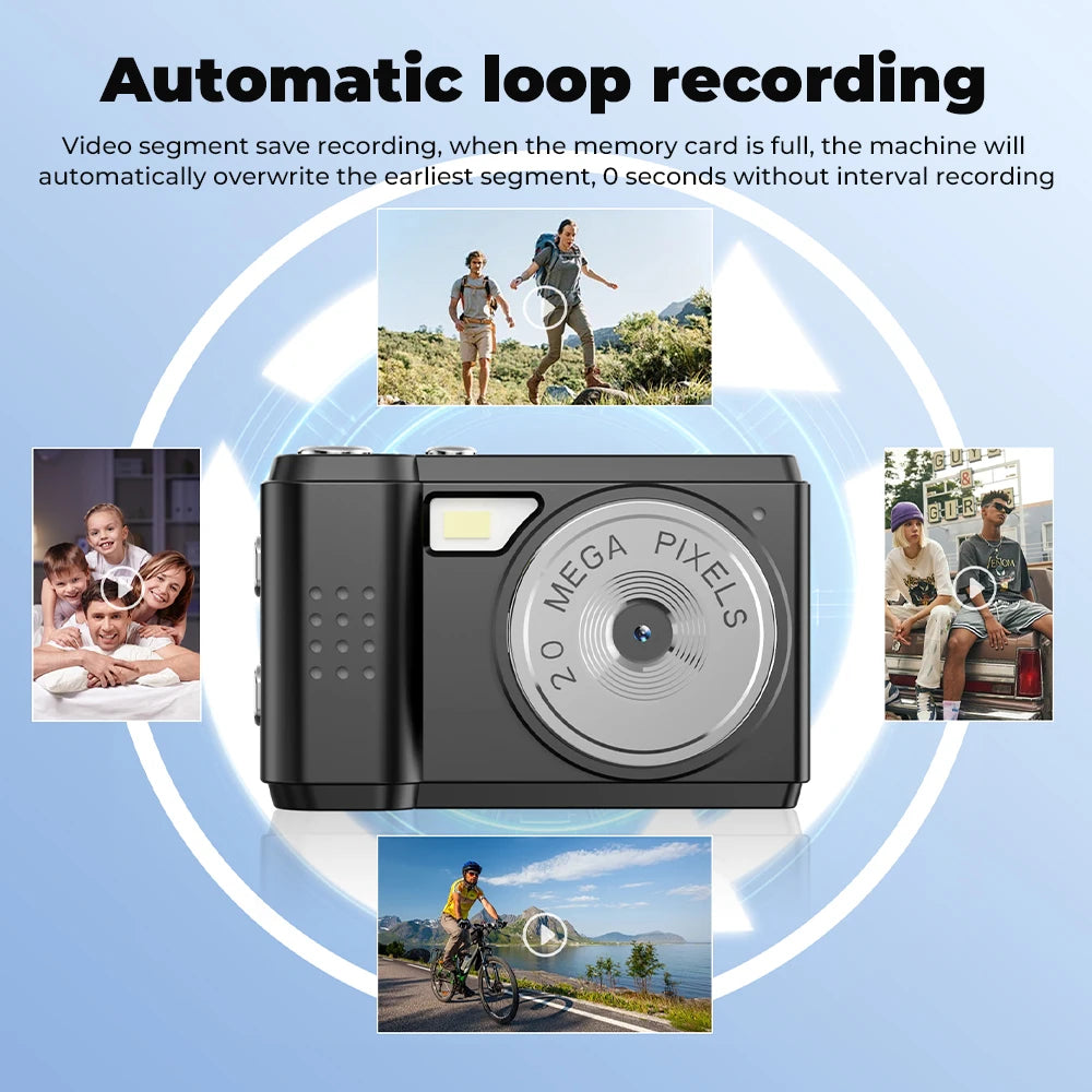 Retro Mini Camera - 1080P HD Portable Video Recorder with Screen, CMOS Sensor, Keychain - ZOOMNSTORE